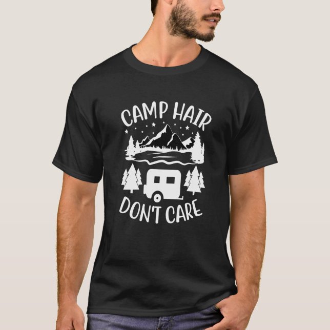 Camiseta Cabello del campamento no le importa la felicidad  (Anverso)
