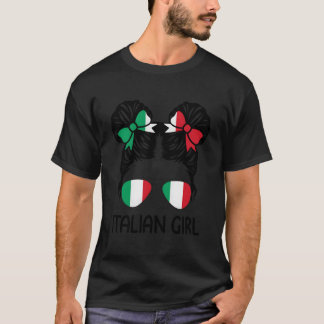 Camiseta Cabello Desordenado Italiano Orgullo Italia Patrió