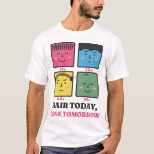 Camiseta Cabello Hoy Perdido Mañana Chistoso Padre Calvo