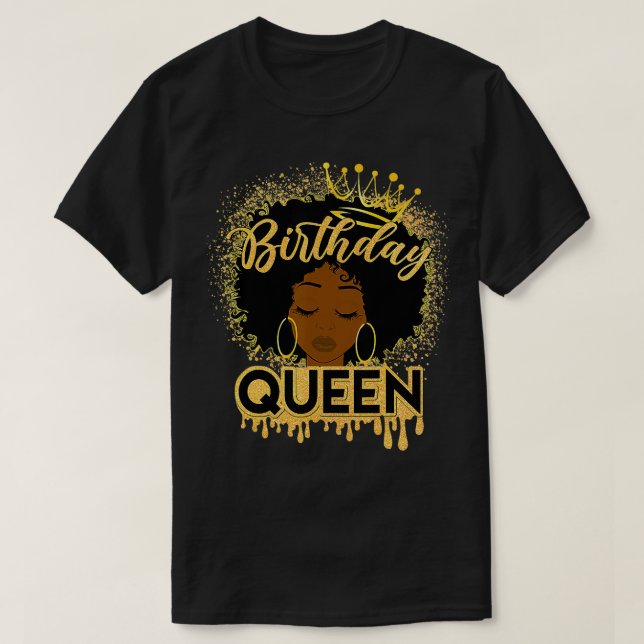 Camiseta Cabello natural Afro Melanin Chica Mujeres Negras  (Diseño del anverso)