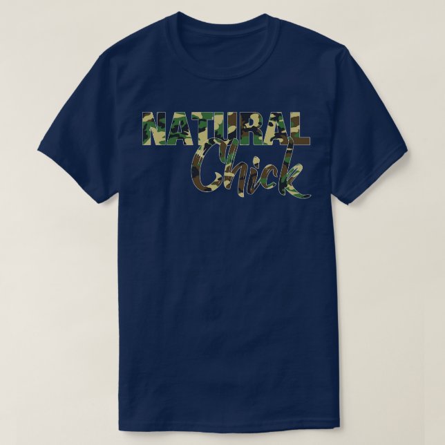 Camiseta Cabello natural de Chick Camo (Diseño del anverso)