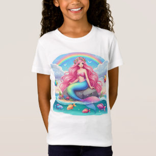 Camiseta Cabello rosa de la sirena