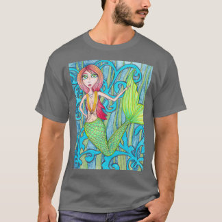 Camiseta Cabello rosa Sirena