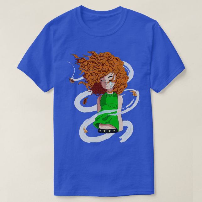Camiseta Cabelos ao vento (Diseño del anverso)