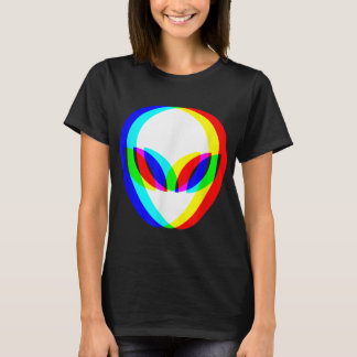Camiseta Cabeza Alien Trippy Vaporwave Techno Rave EDM Musi