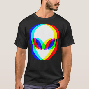 Camiseta Cabeza Alien Trippy Vaporwave Techno Rave Edm Musi