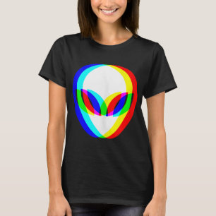 Camiseta Cabeza Alien Trippy Vaporwave Techno Rave EDM Musi