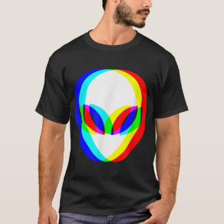 Camiseta Cabeza Alien Trippy Vaporwave Techno Rave EDM Musi