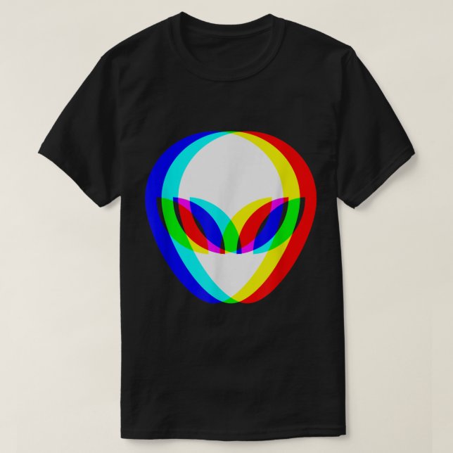 Camiseta Cabeza Alien Trippy Vaporwave Techno Rave EDM Musi (Diseño del anverso)
