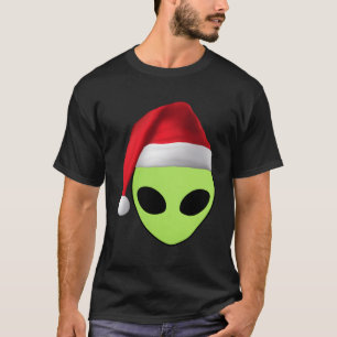 Camiseta Cabeza Alien Xmas Santa Alien Rave Cree Ufo Para C