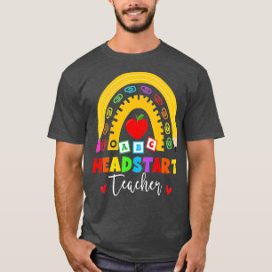 Camiseta Cabeza Arcoiris Inicio Maestro Primer Día De