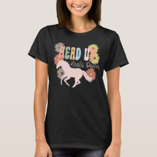 Camiseta Cabeza Arriba Talones Abajo Equitación a Caballo