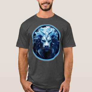 Camiseta Cabeza azul de leones 3D