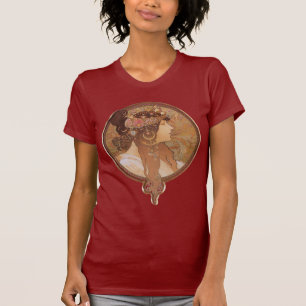 Camiseta Cabeza bizantina de Alfonso Mucha, el Brunette