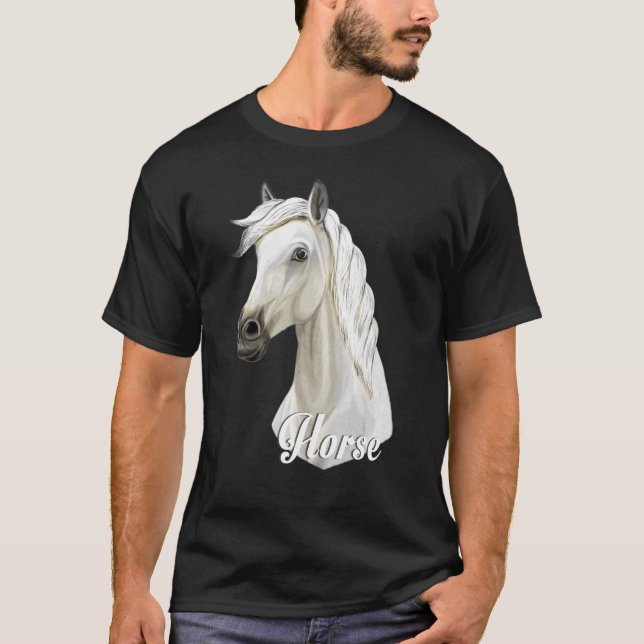 Camiseta Cabeza blanca de caballo 2 (Anverso)
