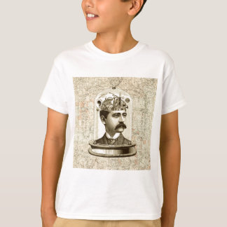 Camiseta Cabeza cerebral de reloj de vapor punk en frasco