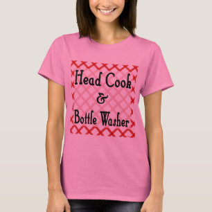 Camiseta Cabeza Cocina y lavadora de botellas divertida Tee