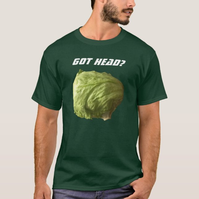 Camiseta ¿Cabeza conseguida (de la lechuga)? (Anverso)
