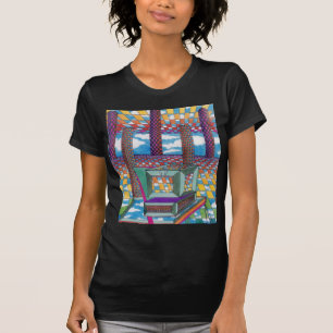 Camiseta Cabeza cósmica de la tecnología del ordenador por