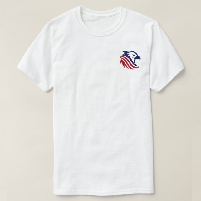 Camiseta Cabeza de águila norteamericana patriótica (Diseño del anverso)