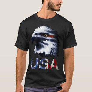 Camiseta Cabeza De Águila Patriótica De Eeuu - 4 De Julio I