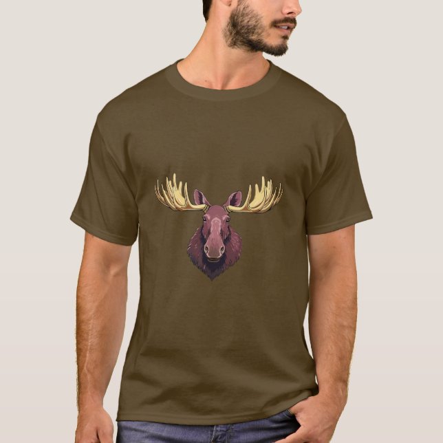 Camiseta Cabeza de alce macho (Anverso)