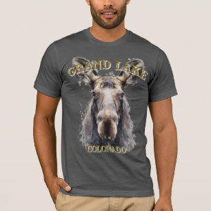 Camiseta Cabeza de Alce País de Alces Grand Lake, CO