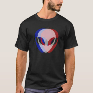 Camiseta Cabeza de alienígena trippy para festival de músic