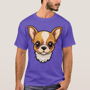 Camiseta Cabeza de Apple Chihuahua Cute Cara de Perro