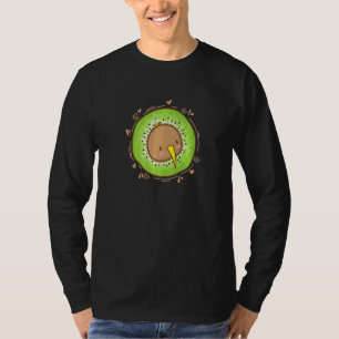 Camiseta Cabeza de ave kiwi con fruta kiwi