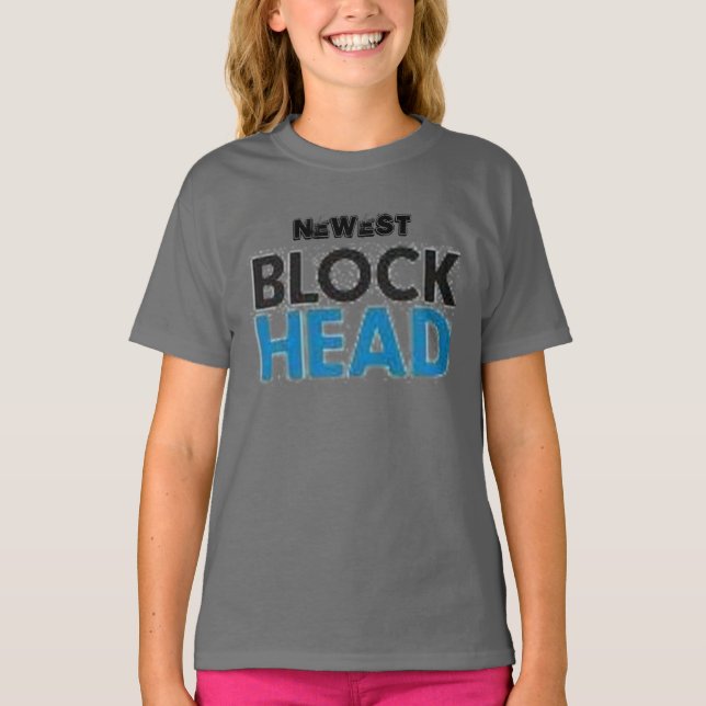 CAMISETA CABEZA DE BLOQUEO, MÁS NUEVO (Anverso)