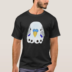 Camiseta Cabeza De Budgie - Cabeza De Parakeet Blanca Y Azu