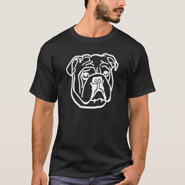Camiseta Cabeza de Bulldog inglesa (Anverso)