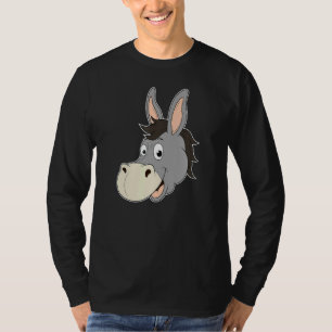 Camiseta Cabeza de burro sonriente Riéndose de la carne de 