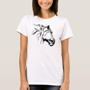 Camiseta Cabeza de caballo del carbón de leña