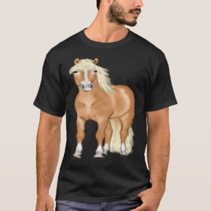 Camiseta Cabeza de caballo Haflinger Jinete de caballo lind