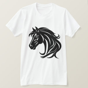 Camiseta Cabeza de caballo negro magnífico