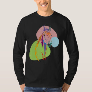 Camiseta Cabeza De Caballo Resumen Corriendo Y Carreras Col