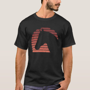 Camiseta Cabeza de Caballo Silueta de la Puesta del Sol Chi