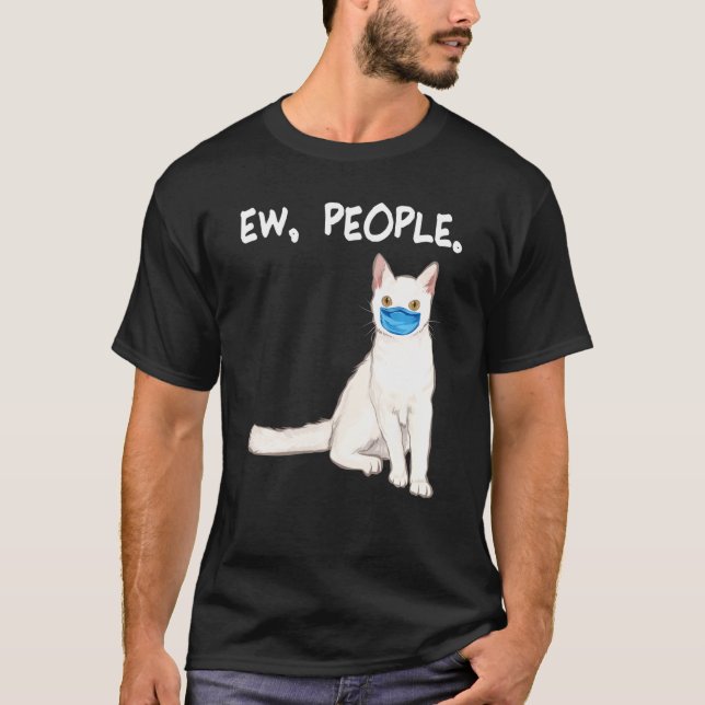 Camiseta Cabeza De Cabello De Cara Americana Ew People Cat  (Anverso)