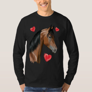 Camiseta Cabeza de Cabeza de Caballo Acuarela Hombres Ecues