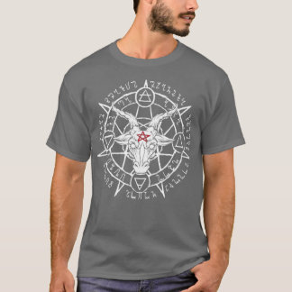Camiseta Cabeza de cabra satánica Baphomet Devil Adorador