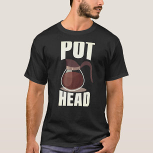 Camiseta Cabeza de cafetera bebiendo espresso cafeína frijo
