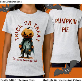 Camiseta Cabeza de calabaza Espantapájaros Halloween Bu C6