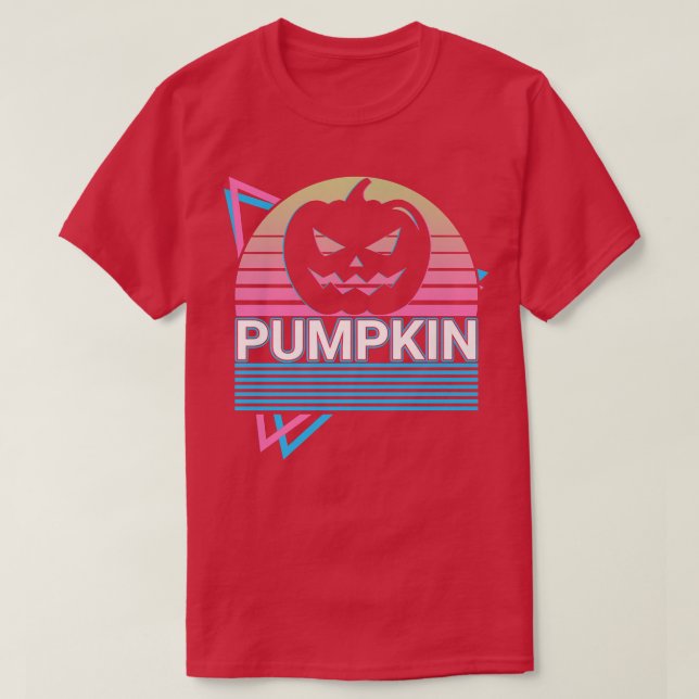 Camiseta Cabeza de calabaza Jack O Lantern Halloween Retro (Diseño del anverso)