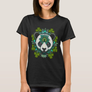 Camiseta Cabeza de cara de oso panda Mandala Shamrock C St