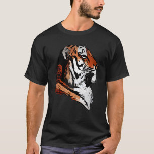 Camiseta Cabeza de cara de tigre felinos grandes impronta p
