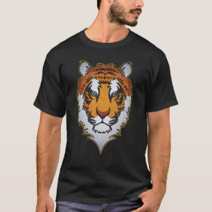 Camiseta Cabeza de cara de tigre felinos grandes impronta p