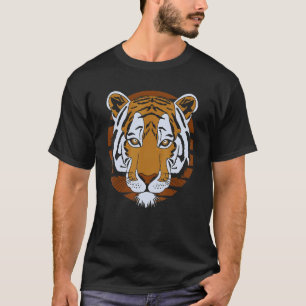 Camiseta Cabeza de cara de tigre Grandes Gatos Impresión de