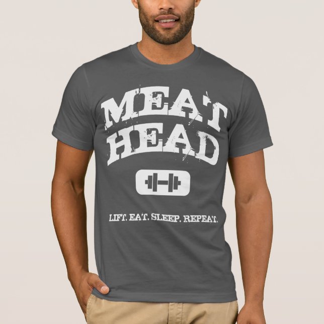 Camiseta Cabeza De Carne - Camisas Para Levantadores (Anverso)